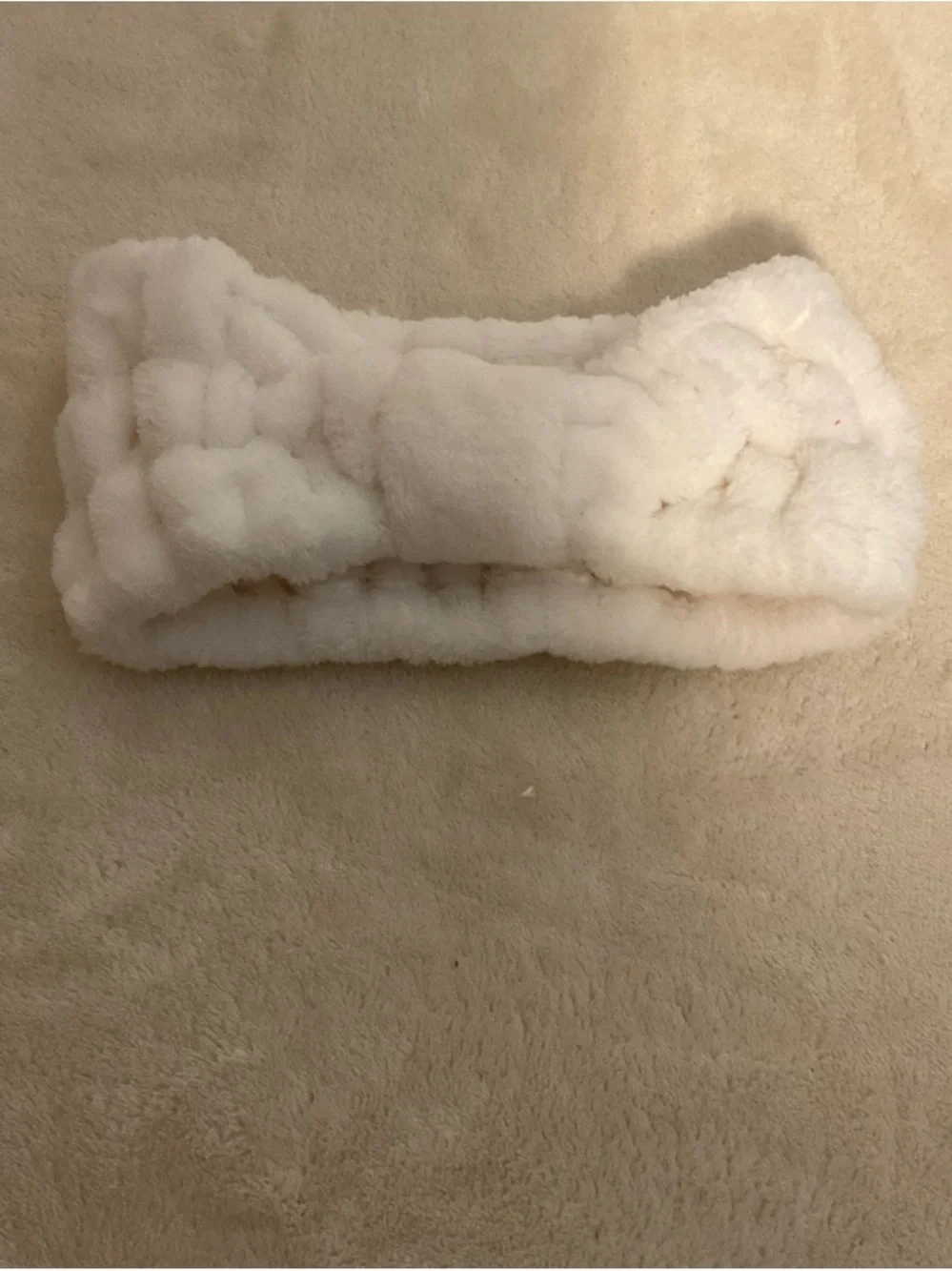 White Plush Bow Headband - Kids Hair Accessory